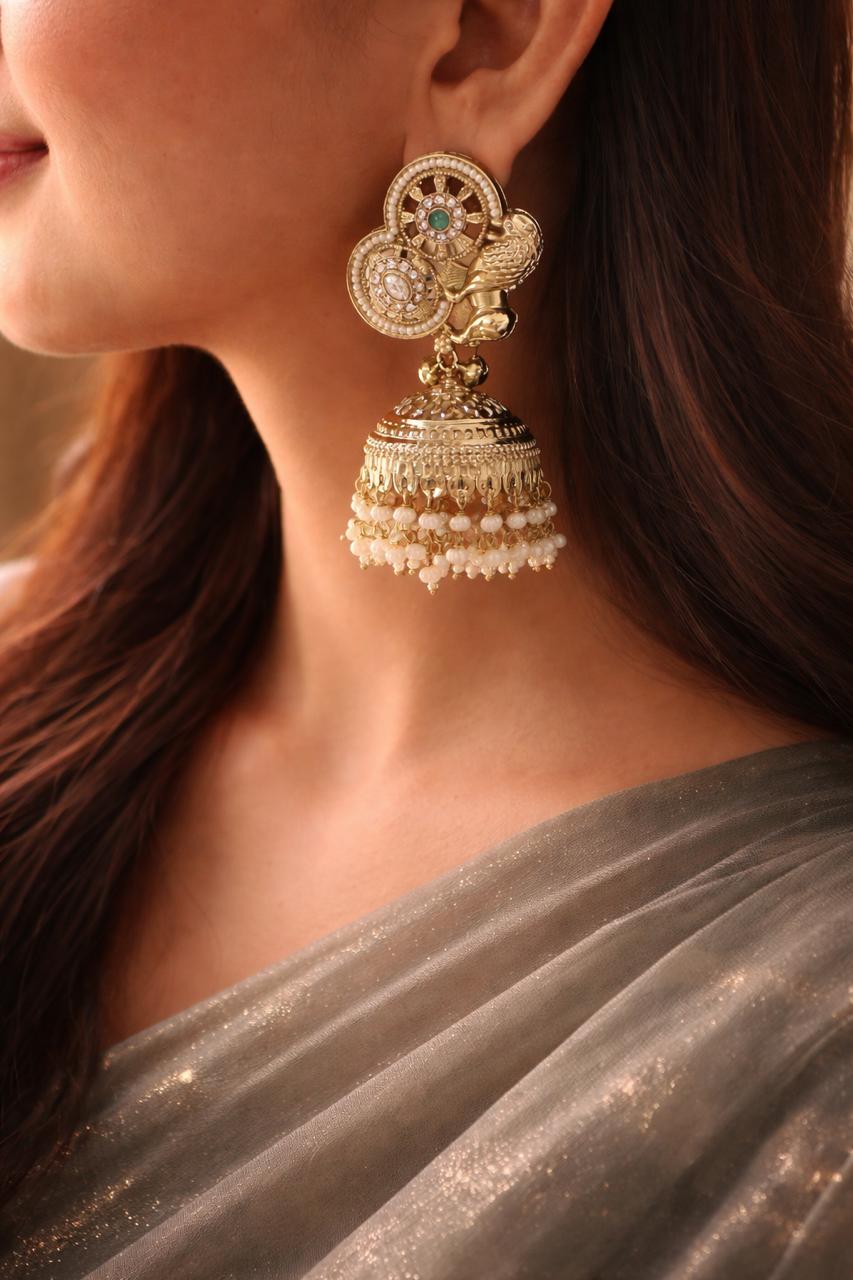 Pearl Jhumka Earrings