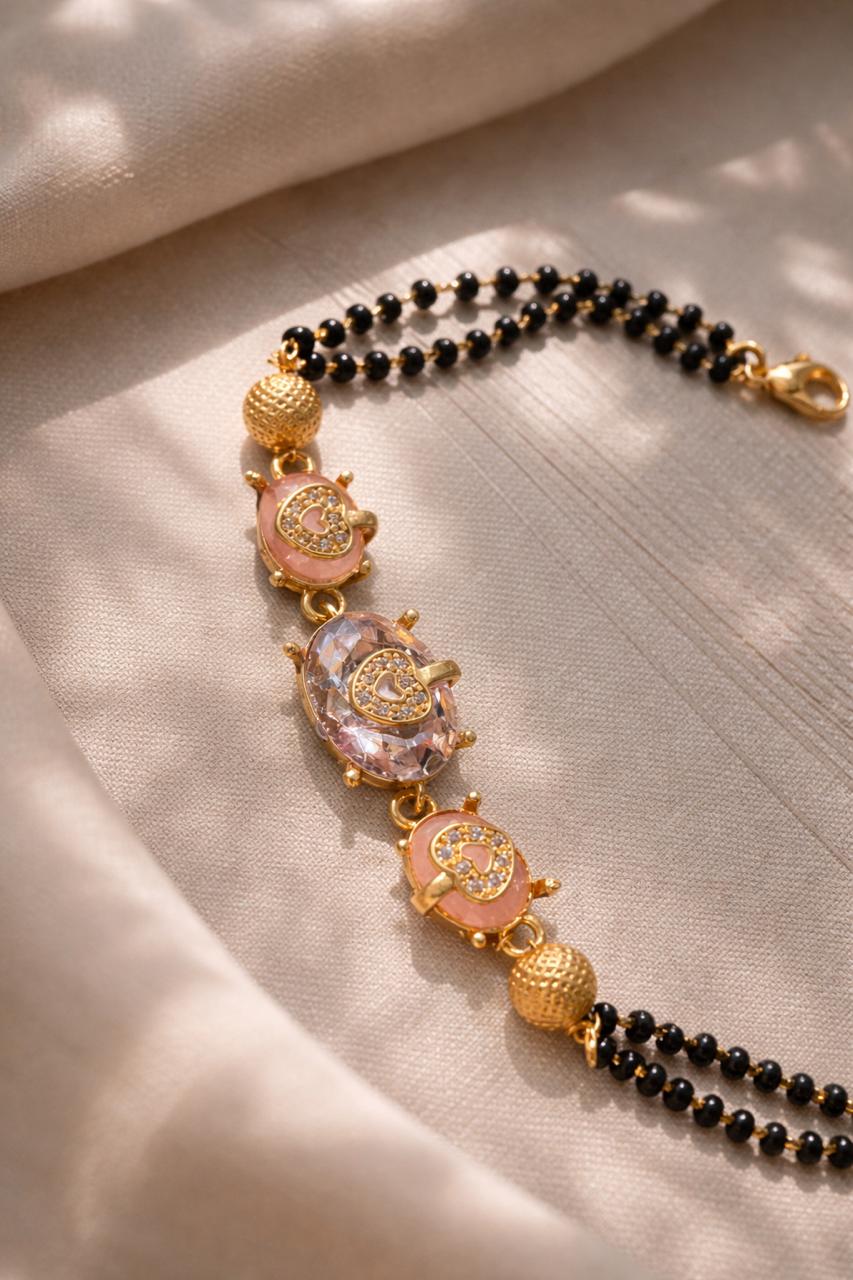 Blush Heart Mangalsutra Bracelet