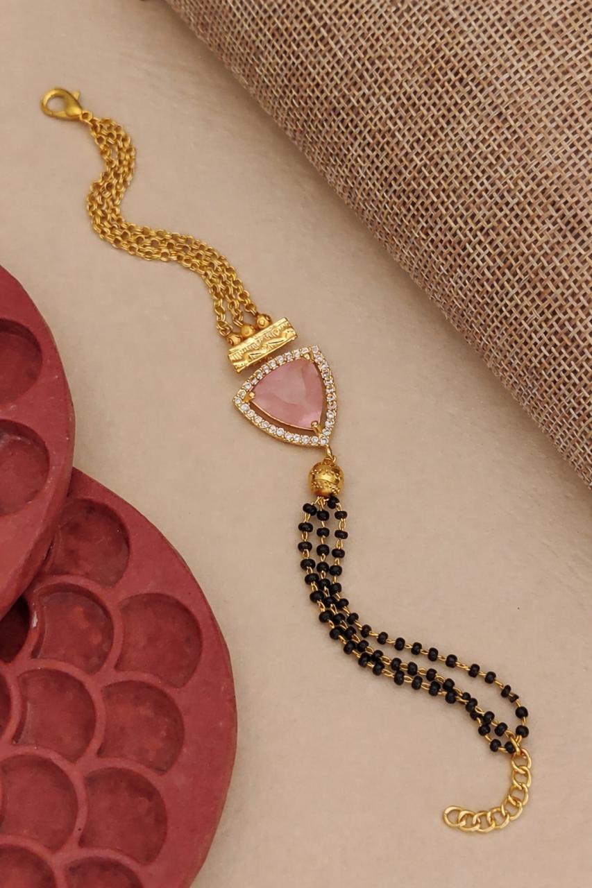 Blush Triangle Mangalsutra Bracelet