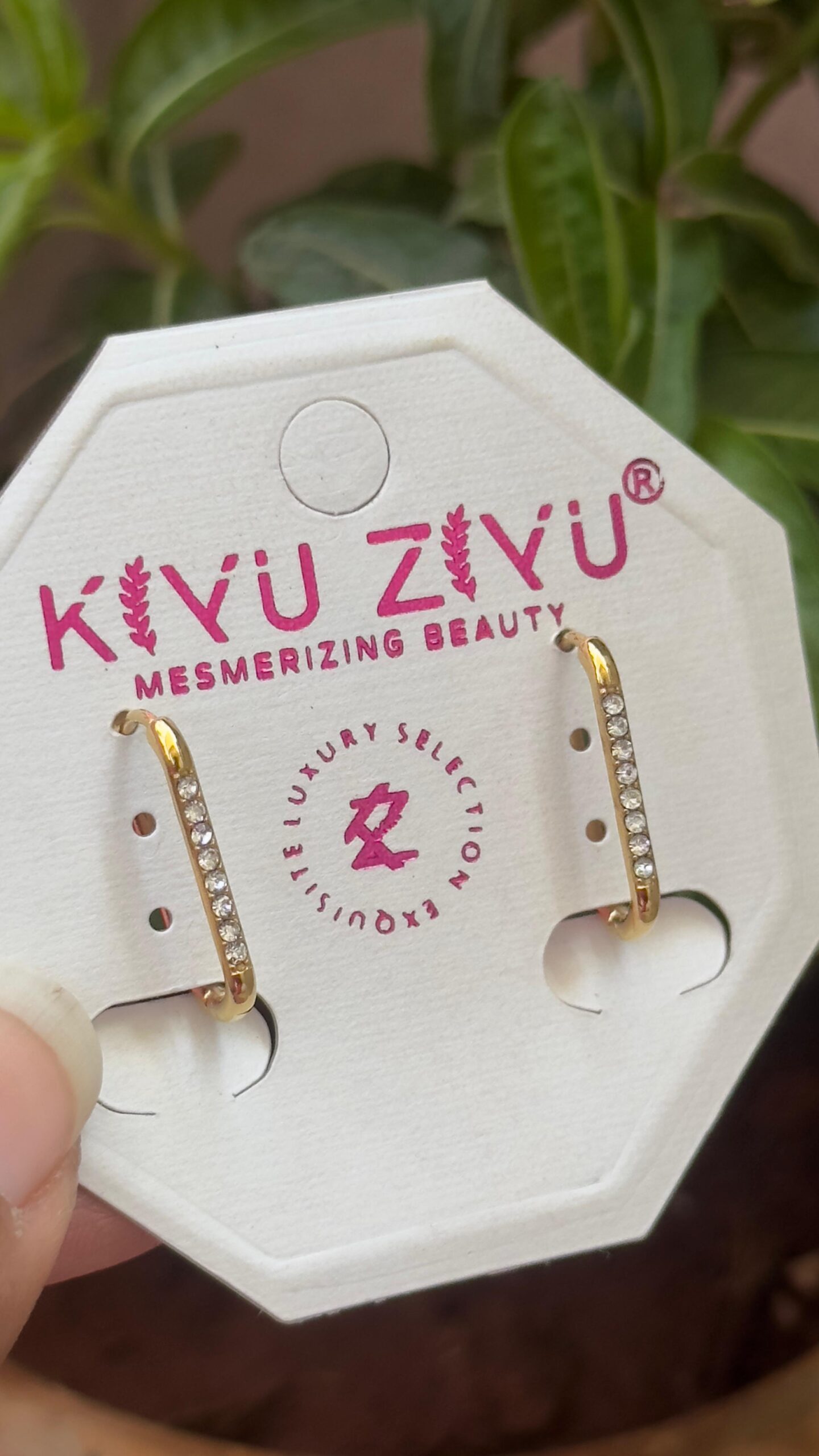 Crystal Line Mini Hoops