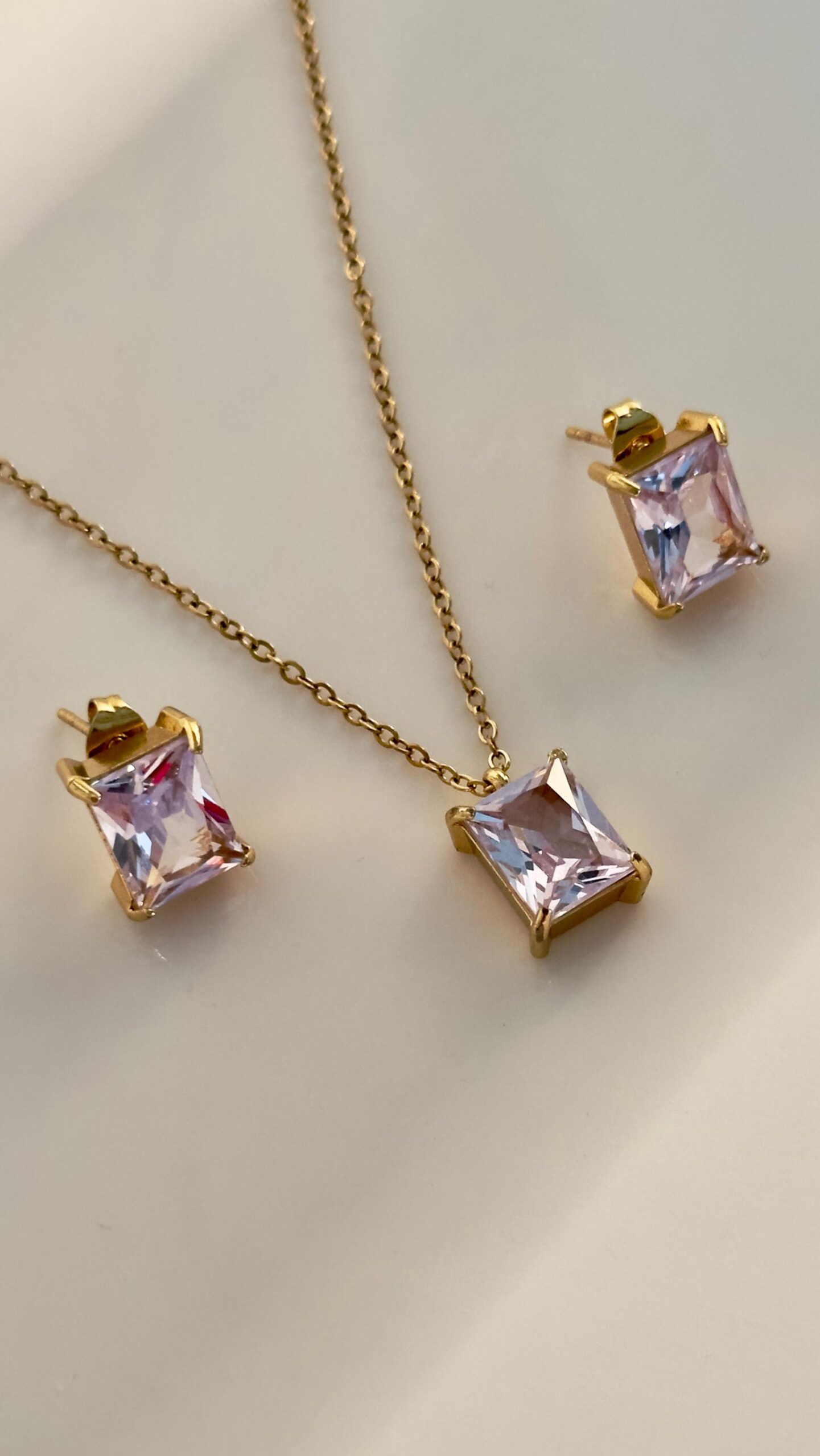 Square diamond Jewelry Set