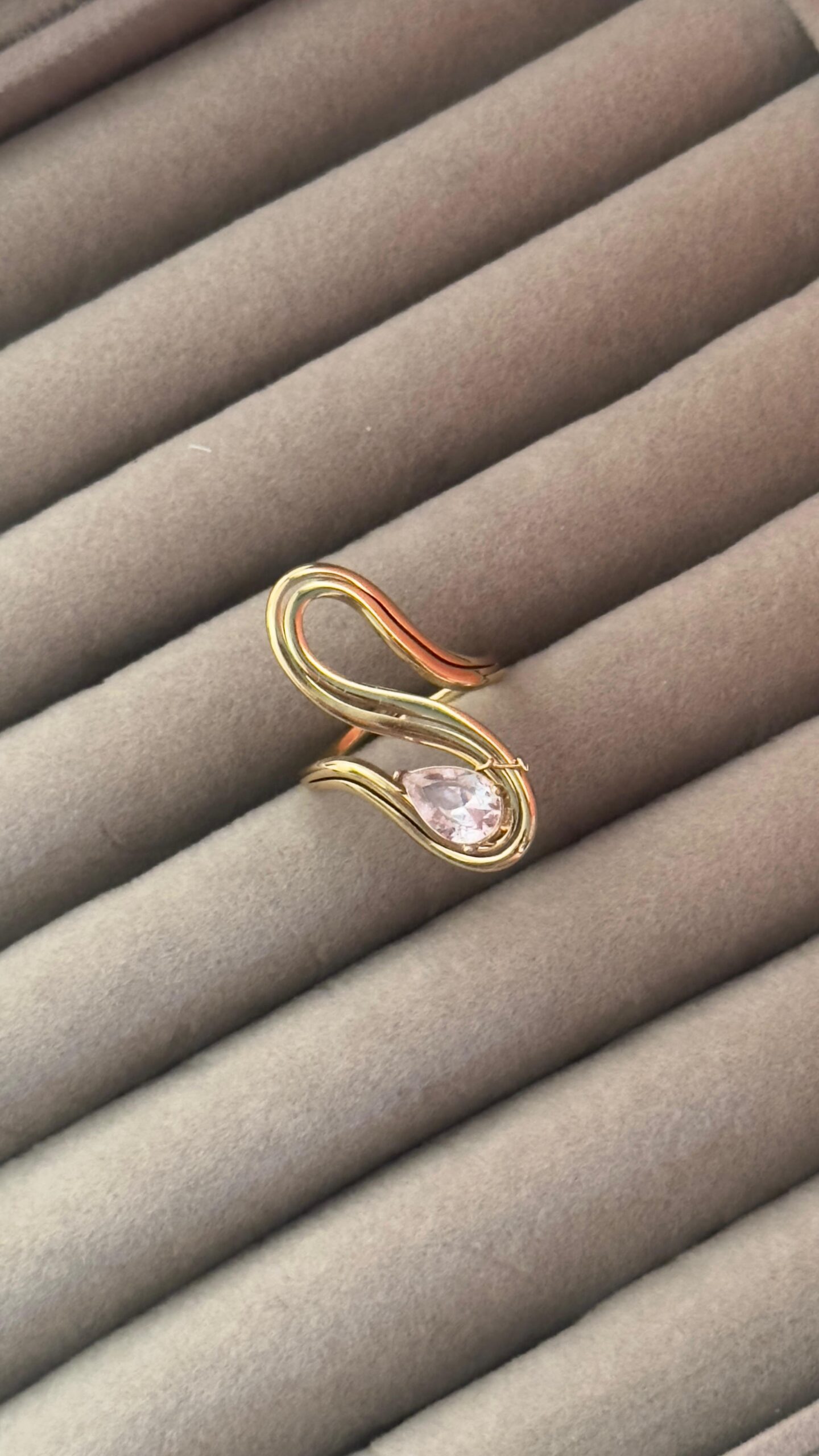 Golden Serpentine Glow Ring