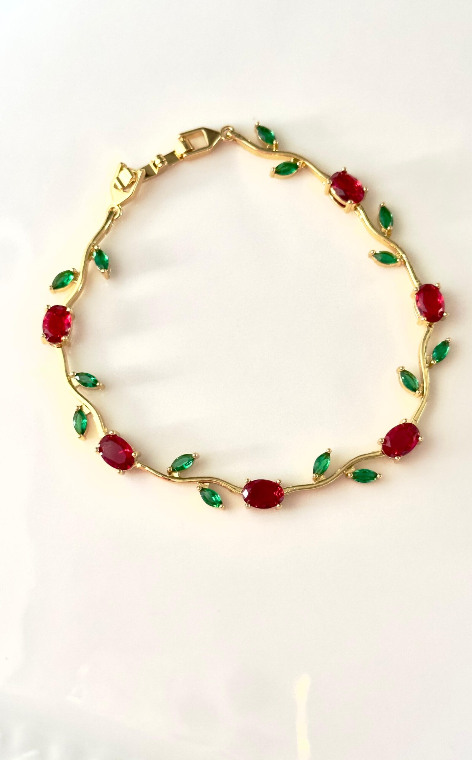 Golden Red Tulip Bracelet