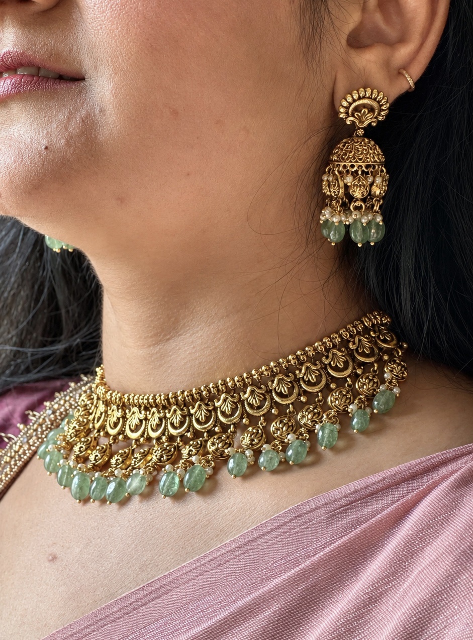 Heritage Green Drop Choker Set - Image 3