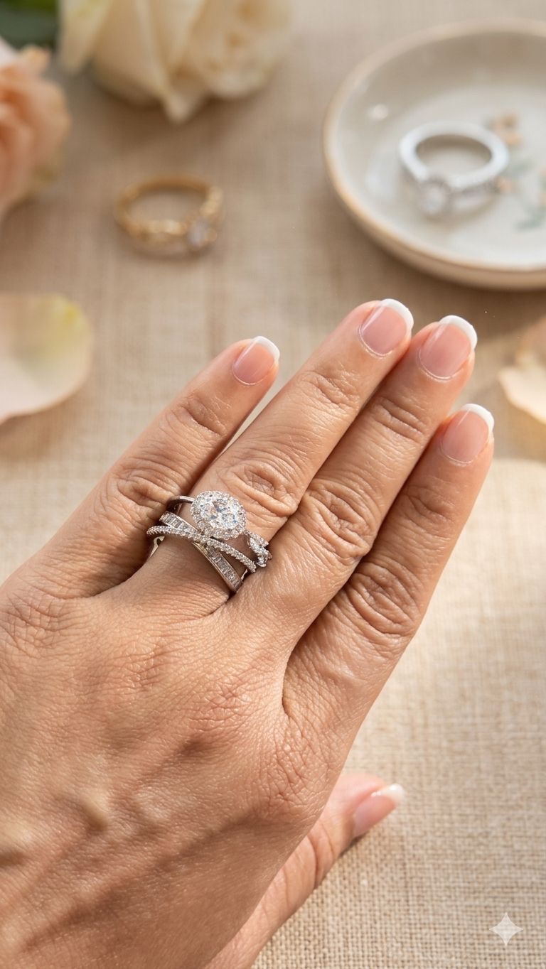 Multi-Layer Crossover Ring
This design mimics the look of multiple - Image 2