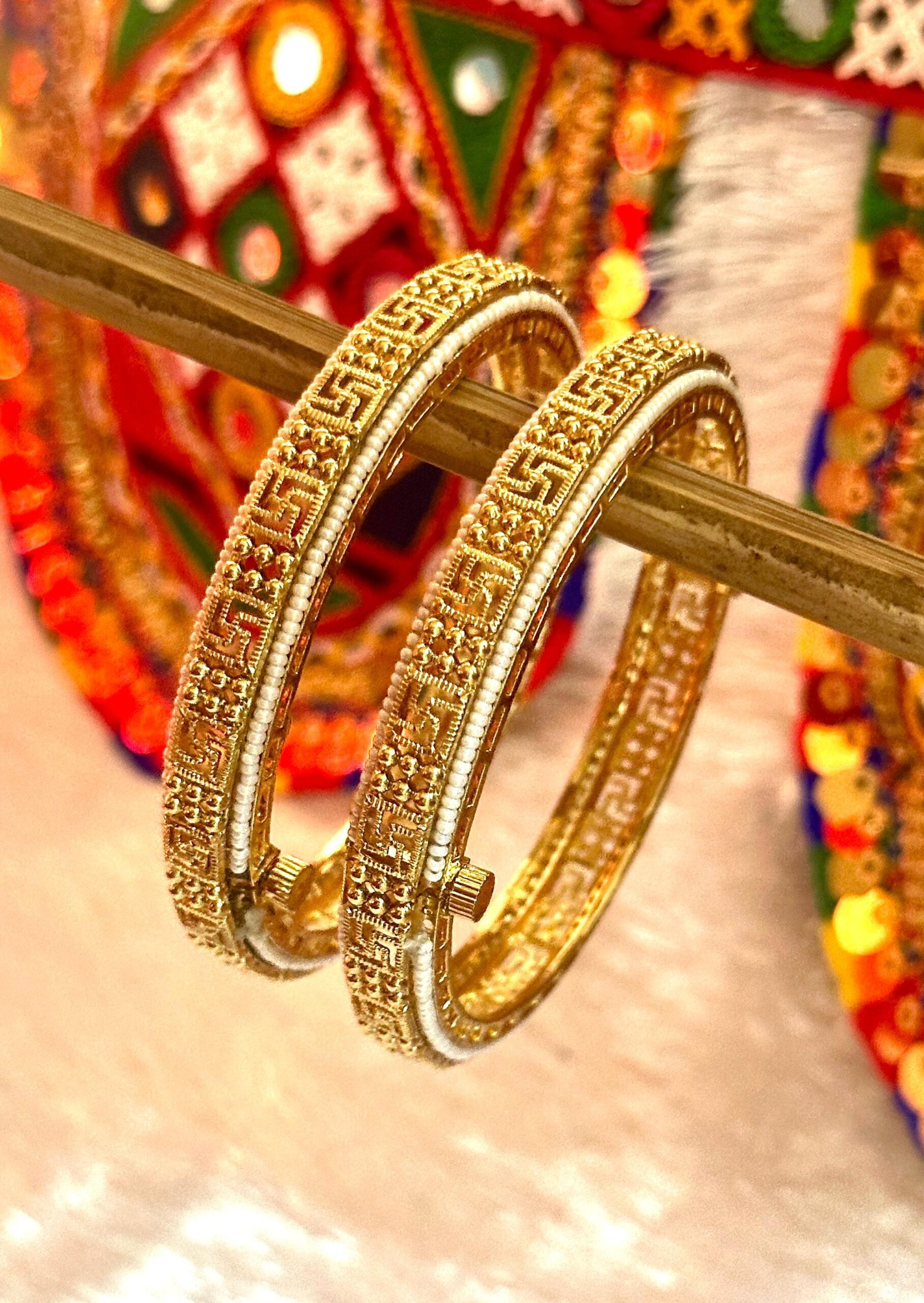 Royal Heritage Swastik Pearl Bangles