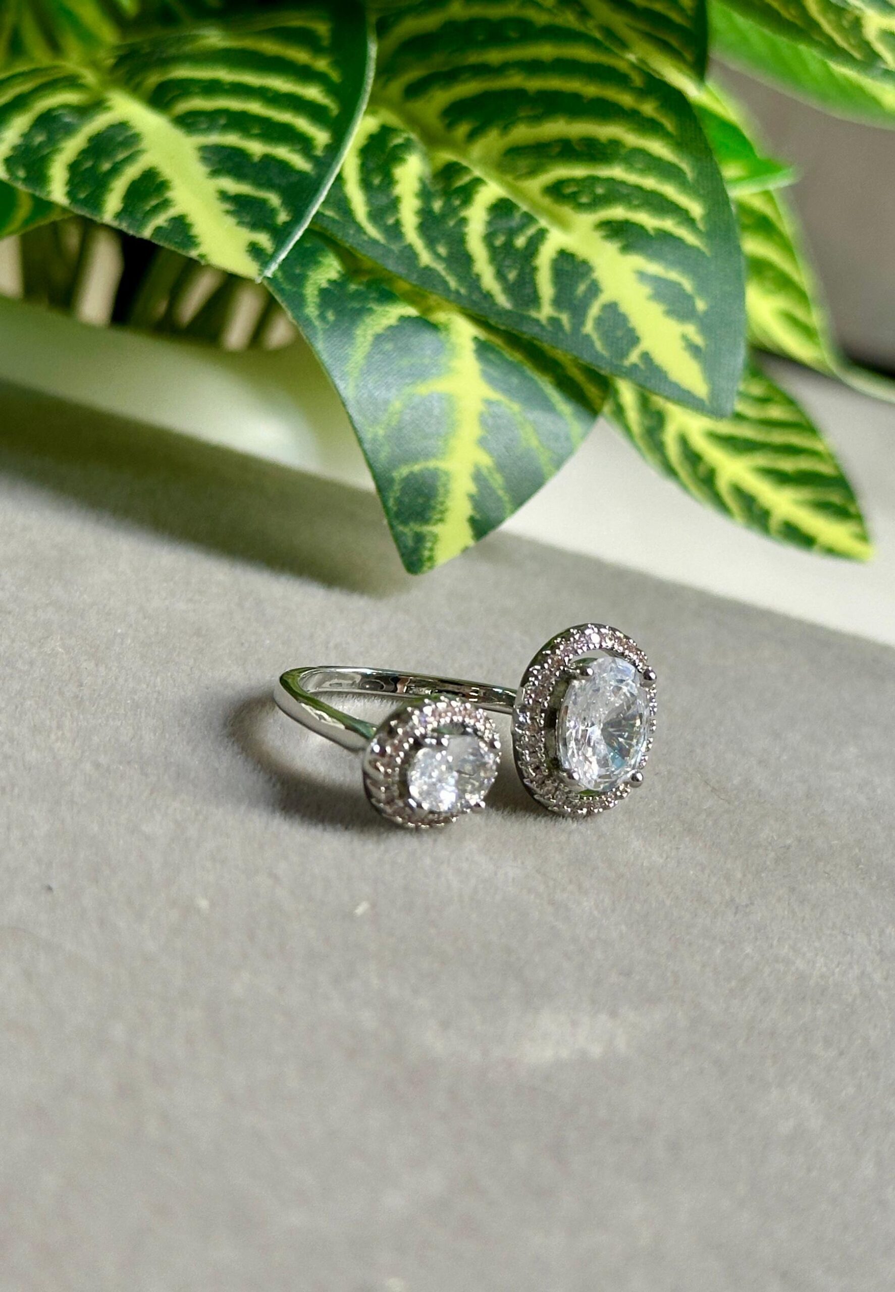 You and Me Dual Stone Open Ring - Image 2