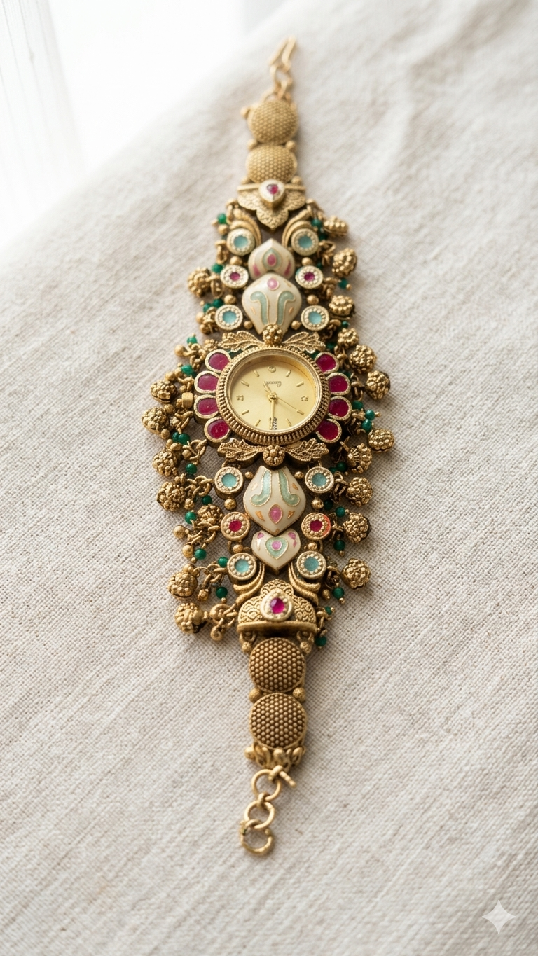 Antique Blossom Jeweled Watch Product