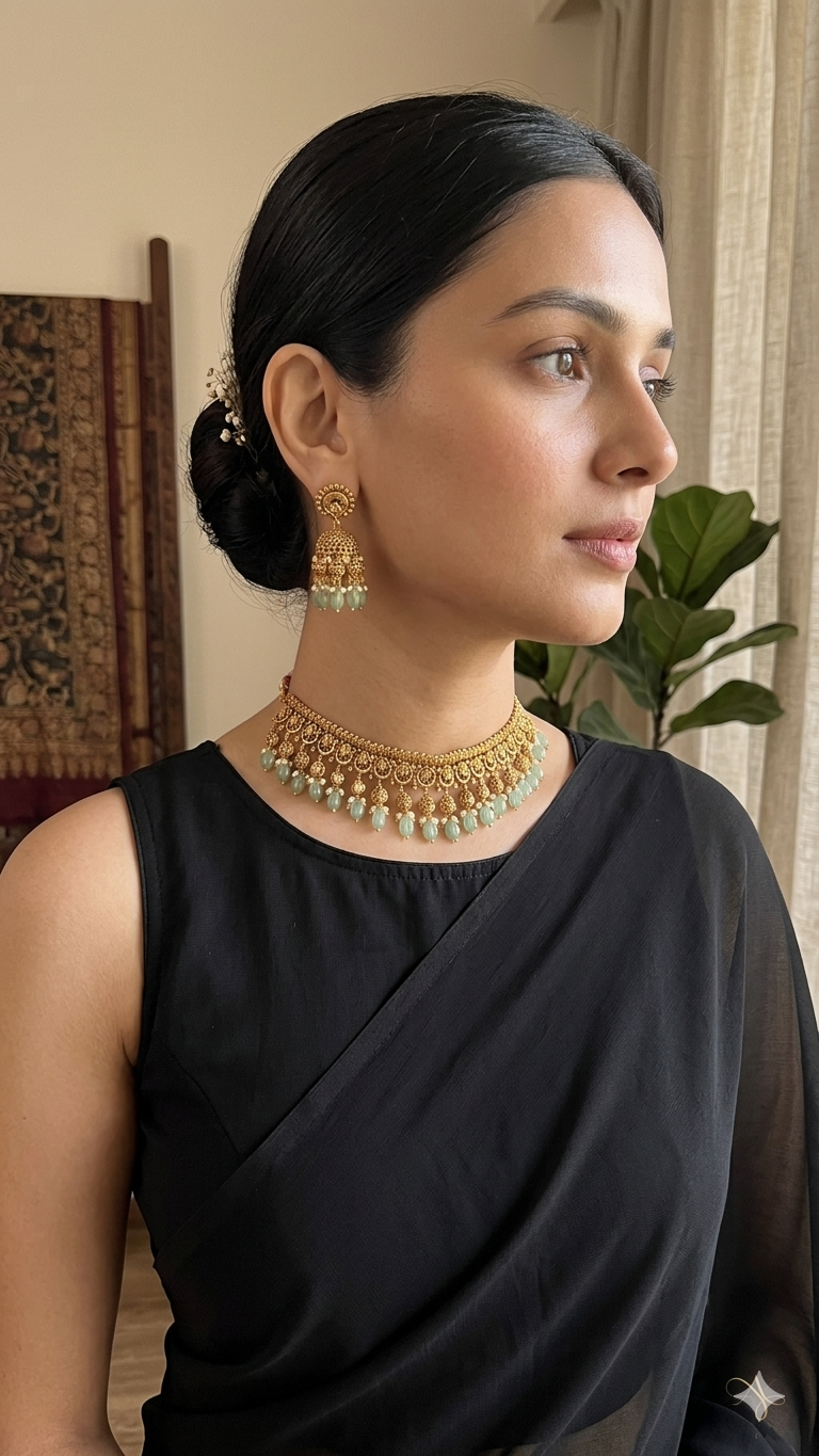 Heritage Green Drop Choker Set - Image 2
