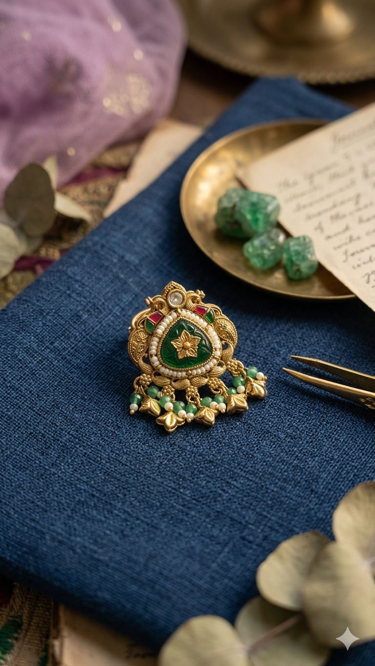 Traditional Jadau Statement Ring
