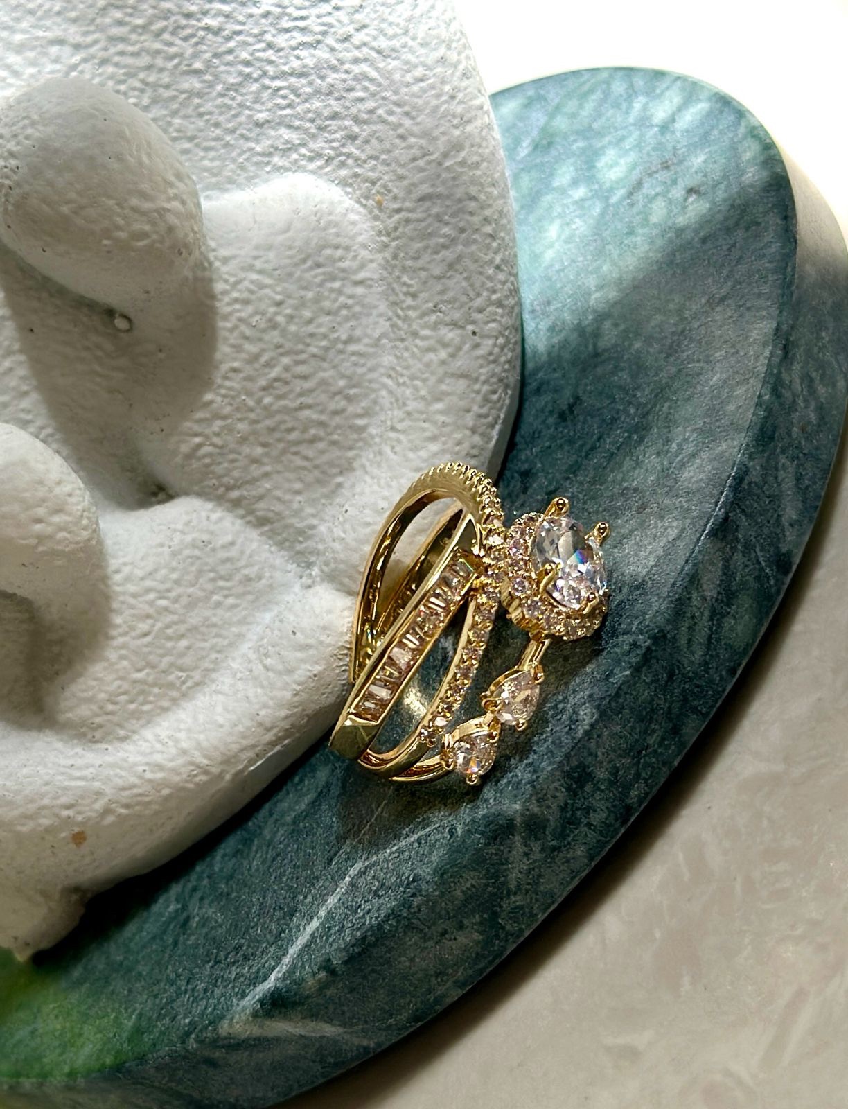 Multi-Layer Crossover Golden Ring - Image 2