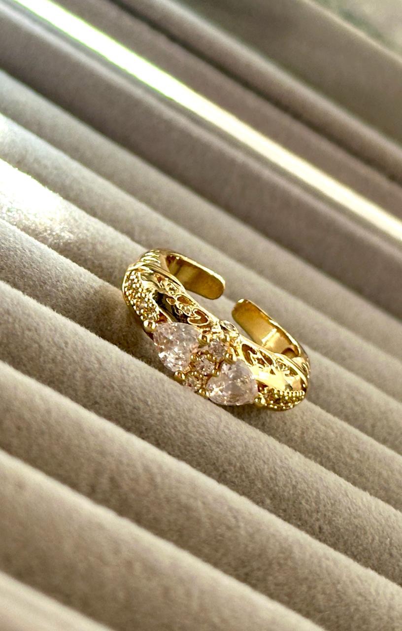 Vintage-Style Adjustable Heart Ring - Image 2