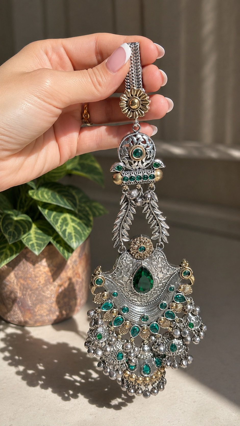 Emerald Green German Silver Juda