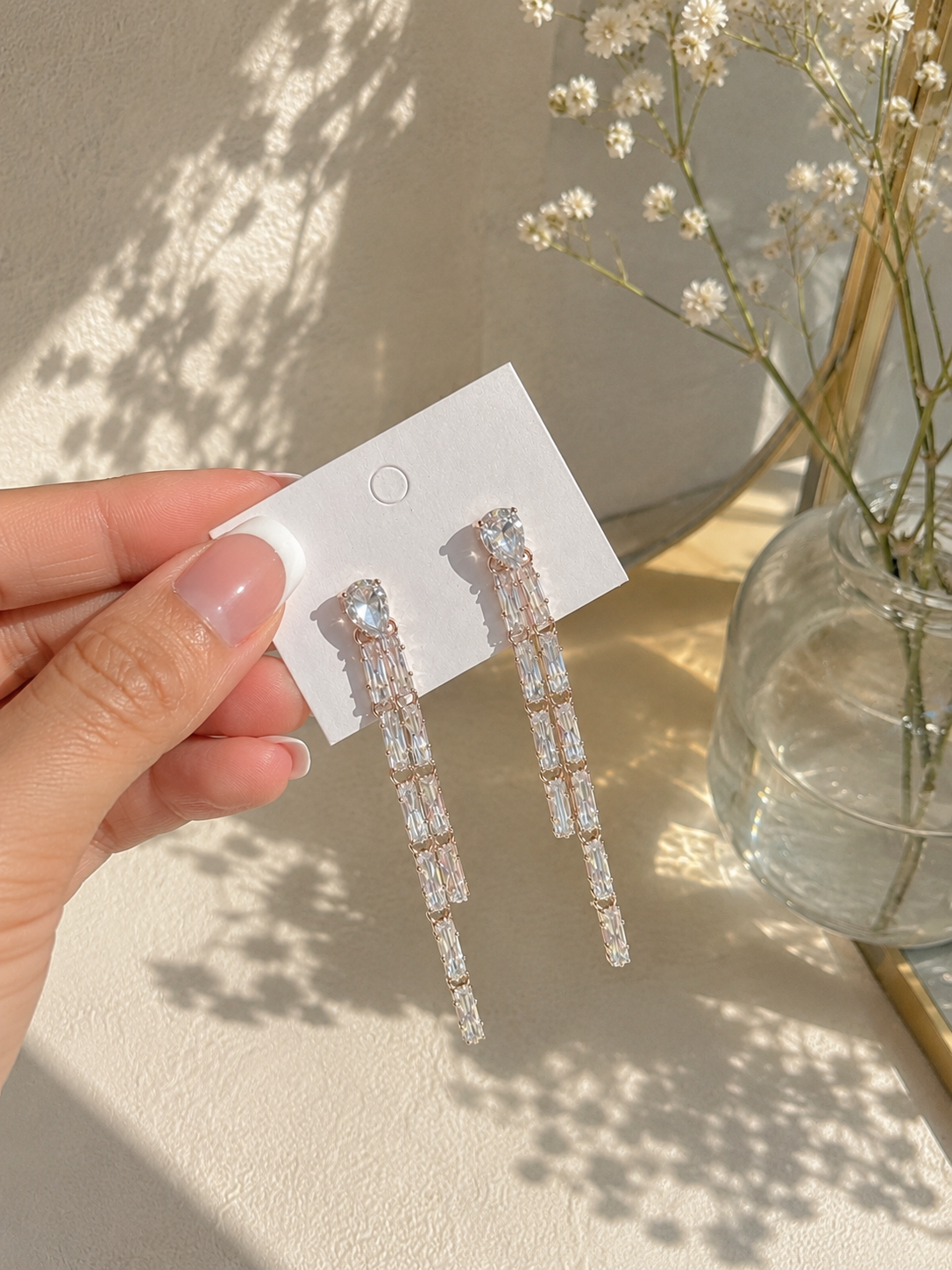 Crystal Cascade Statement Earrings