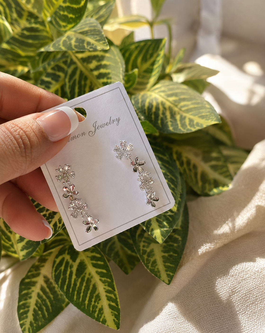 Silver Spark Ear Climbers