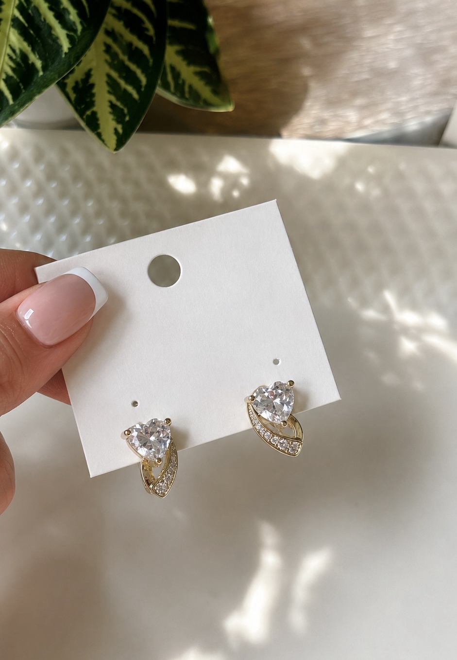 Heart-Shaped Hoop Earrings