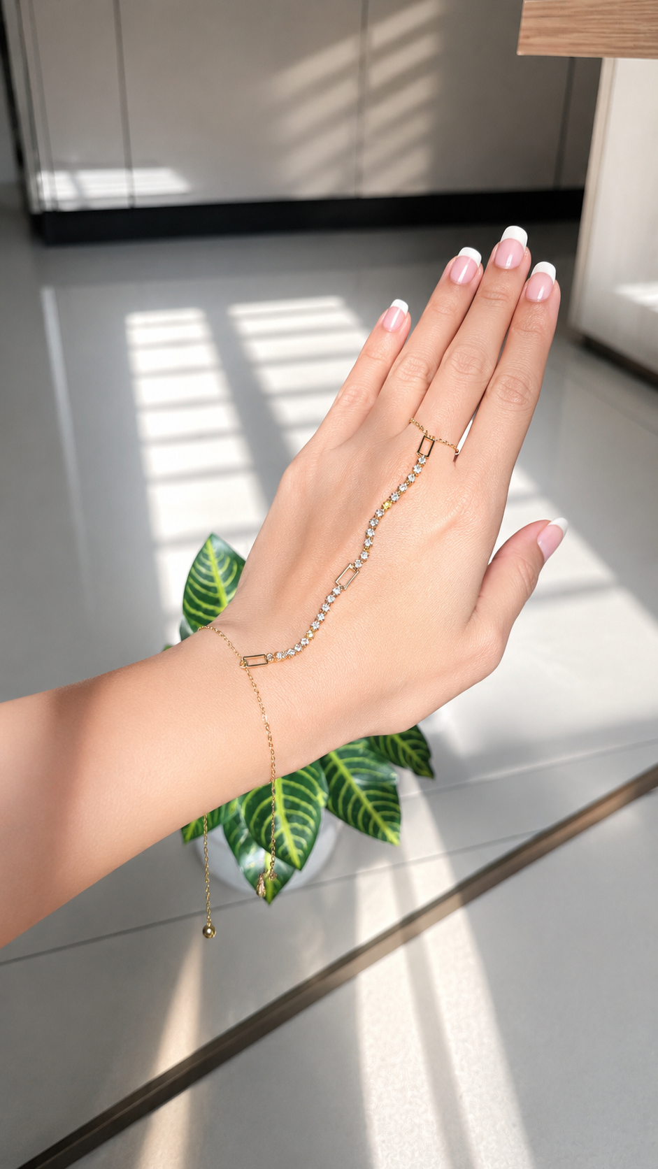 Diamond Hand Harness Bracelet