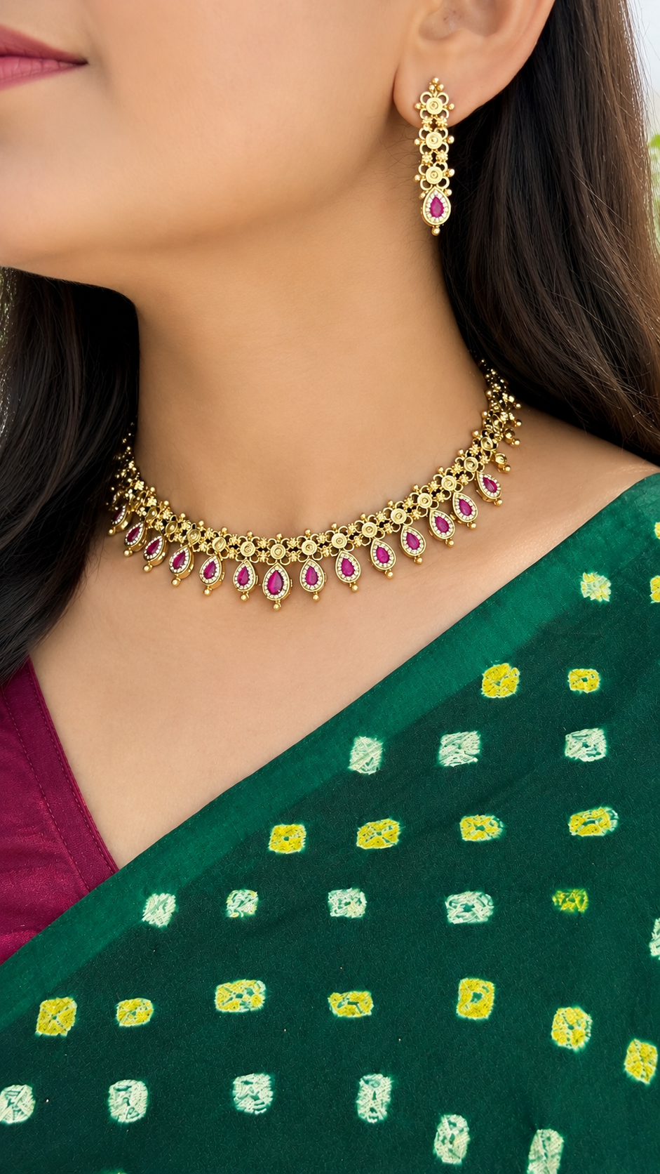Antique gold-tone Necklace Set