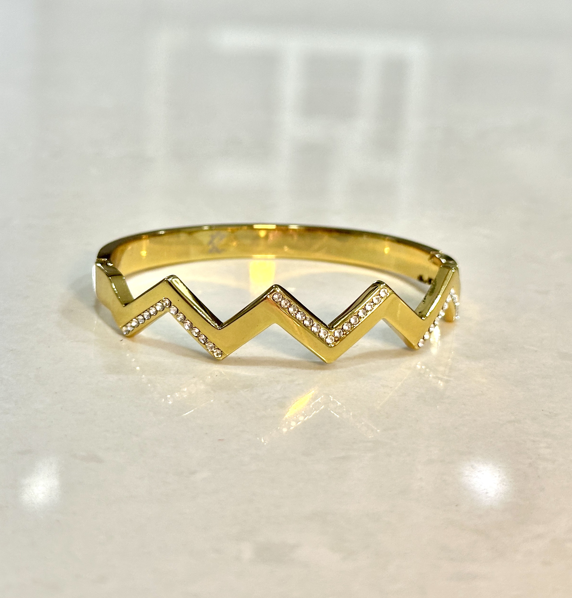 Anti Tarnished Gold Tone ZigZag Kada(baby size)