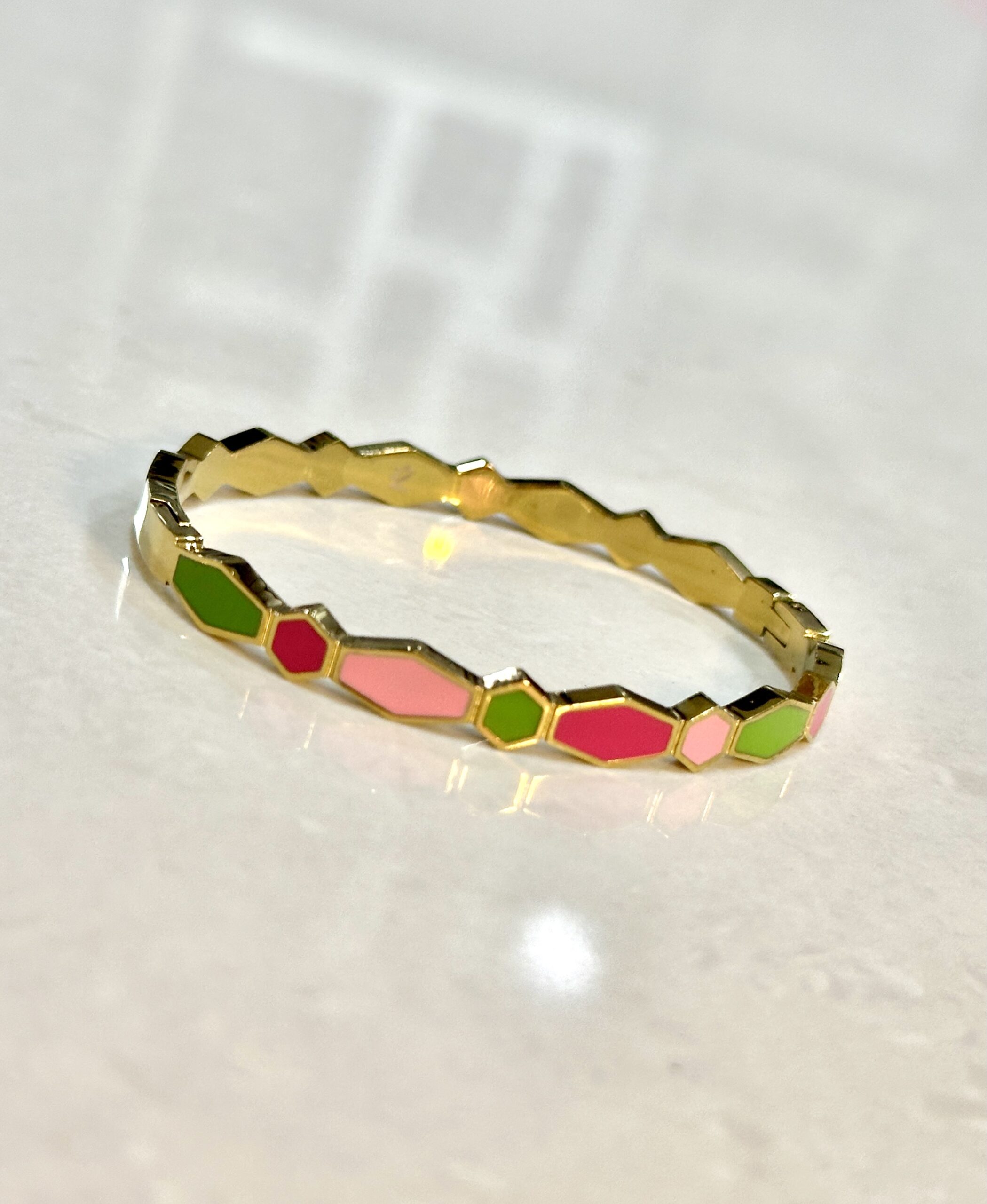 Anti Tarnished Multi colored Enamel Kada(baby size)