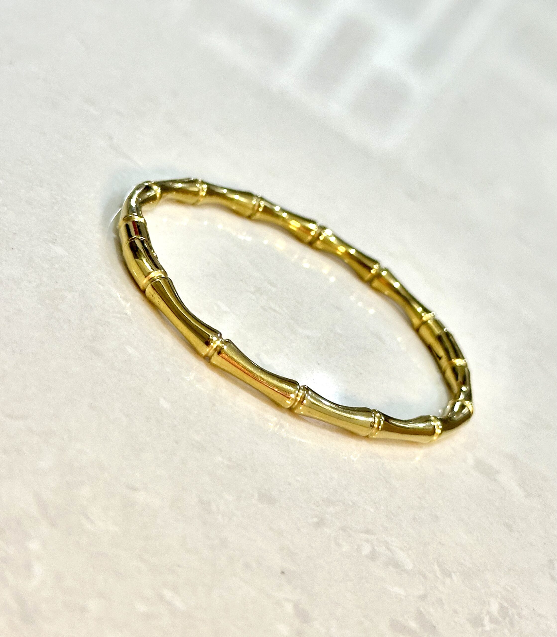 Anti Tarnished Golden Bamboo Kada(regular size)