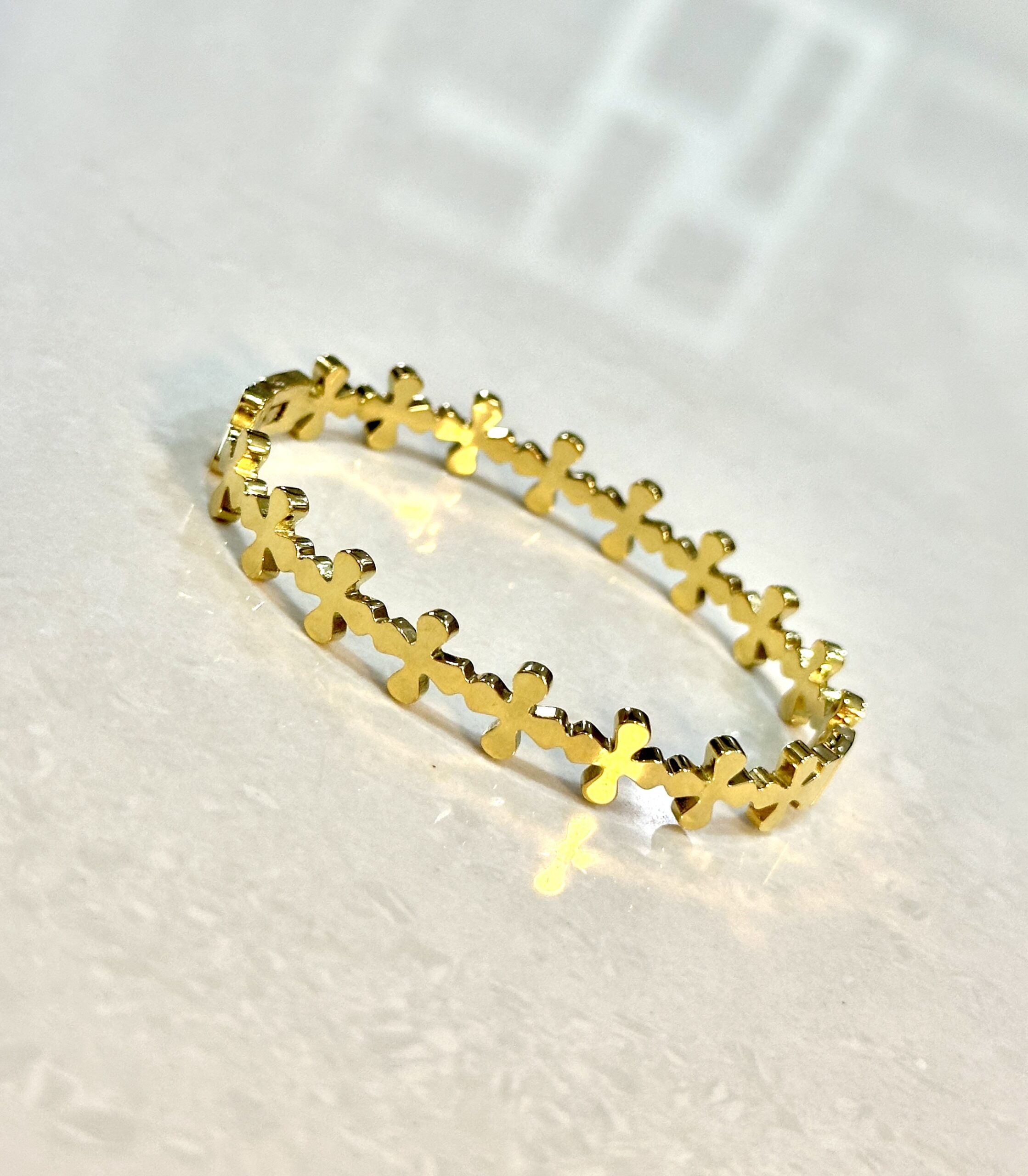 Anti Tarnished Gold Tone Kada(regular size)